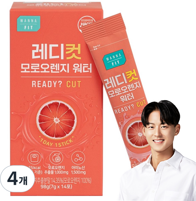 KOLON PHARMA Ready Cut 摩洛血橙水 14入, 4個, 98g