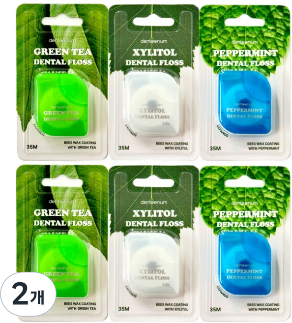 덴티넘 스마트 스펀지치실 3종, 2개, 6개입, 35m