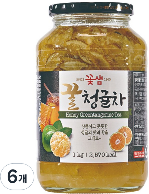 꽃샘 꿀청귤차, 1kg, 1개입, 6개