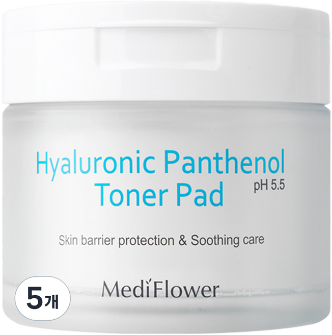 메디플라워 히알루로닉 판테놀 토너 패드 180ml, 60개입, 5개