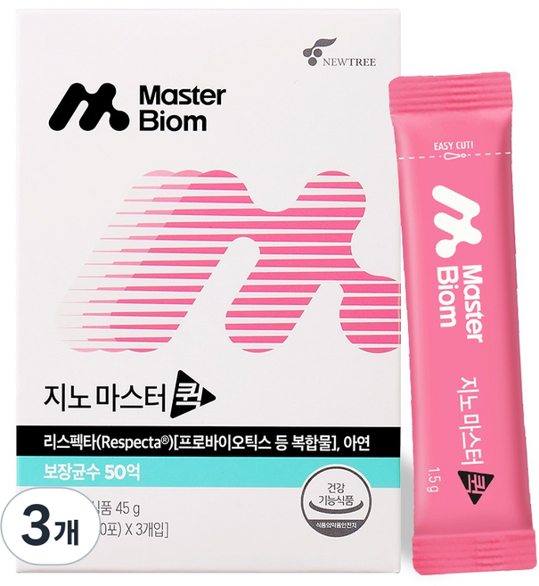 마스터바이옴 뉴트리 지노마스터 퀵 30p, 45g, 3개