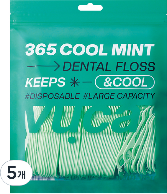 뷰카 쿨 민트 치실, 365개입, 5개