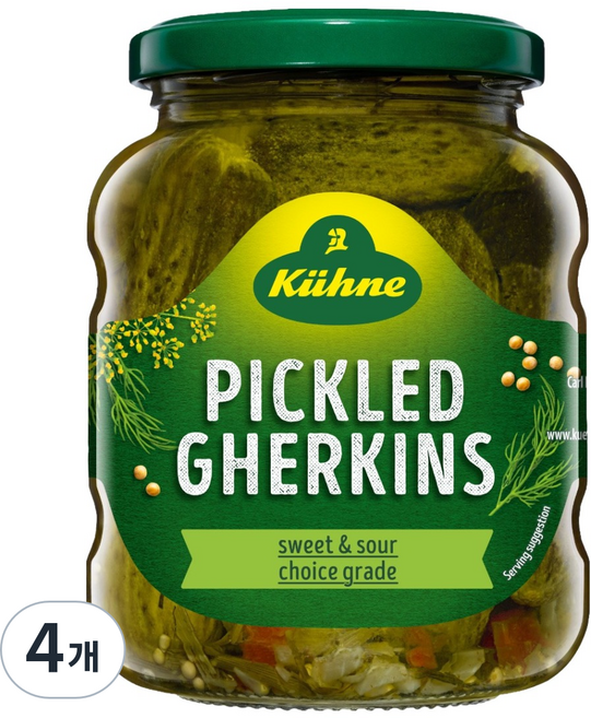 퀴네 피클드 게르킨스, 4개, 330g