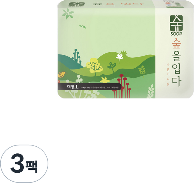 SOOP 밴드형 기저귀 아동용, 78매, 대형(L)