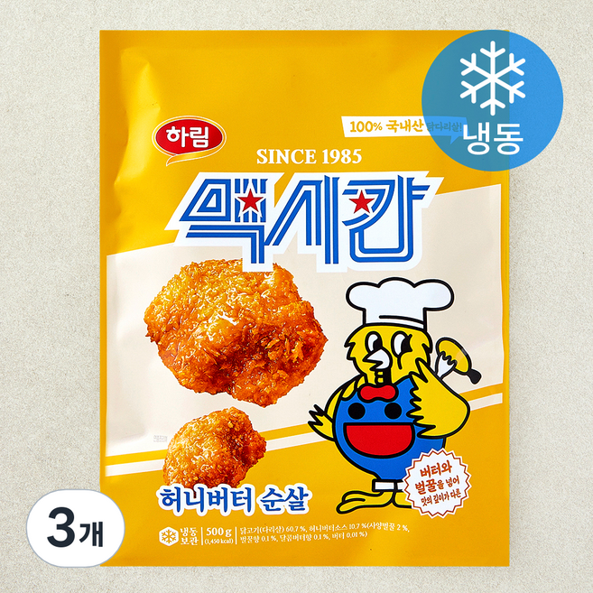 맥시칸 허니버터 순살 (냉동), 500g, 3개