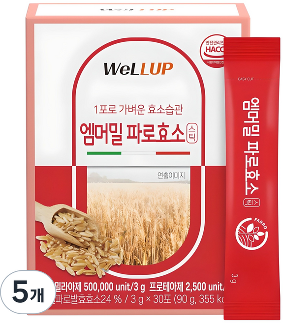 웰업 로엘 엠머밀 파로효소 30p, 90g, 5개