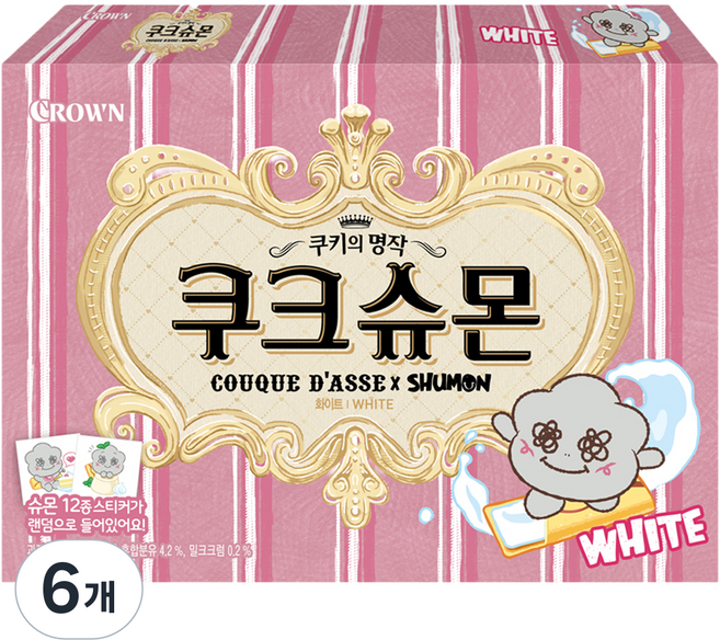 COUQUE D'ASSE 白色可可達斯泡芙, 289g, 6個
