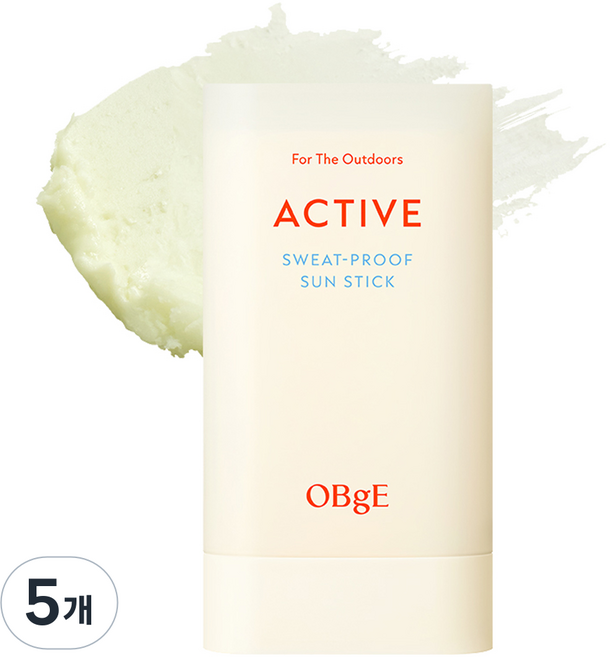 오브제 액티브 스웨트프루프 선스틱 SPF50+ PA++++, 18g, 5개