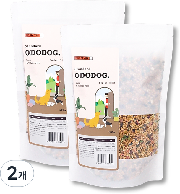 프롬벳 오도독 노견용 사료, 참치, 1kg, 2개