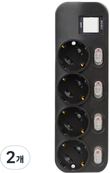 터논 밀크탭 멀티탭 4구, 2m, 아메리카노, 2개