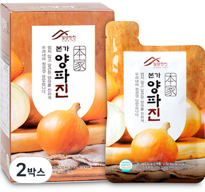 밀양한천 본가 양파진, 490ml, 2개