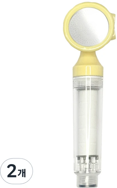 영스타 나무이야기 아쿠아붐 여행용 미니 정수 샤워기 기본형, 2개, 옐로우 - 쿠팡