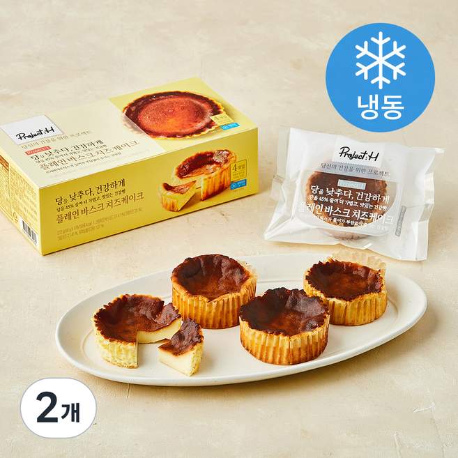 프로젝트에이치 플레인바스크 치즈케이크 4개입 (냉동), 272g, 2개