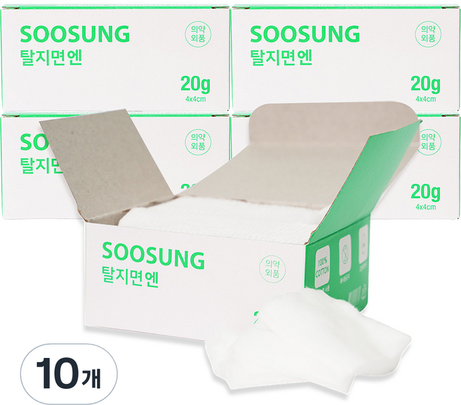 수성 탈지면 엔, 60개입, 10개