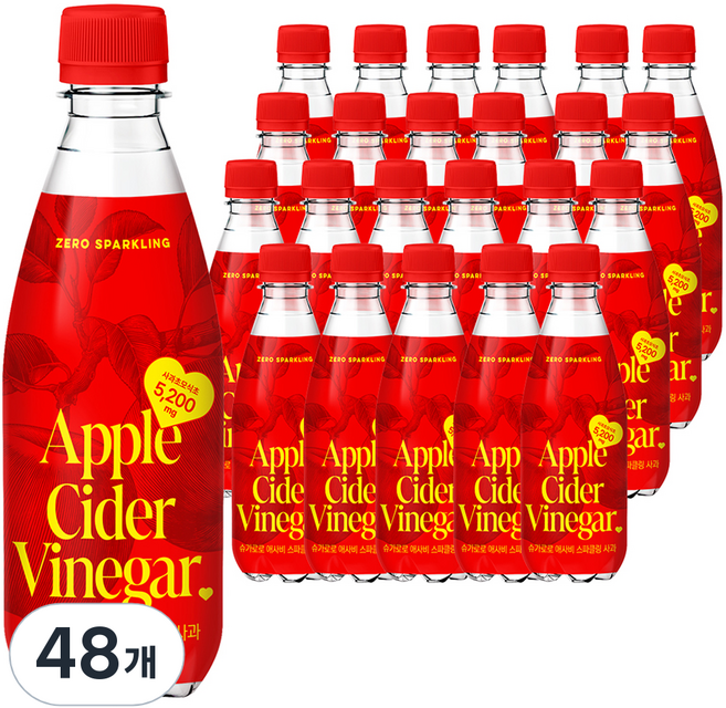 슈가로로 애사비 스파클링 사과, 350ml, 48개