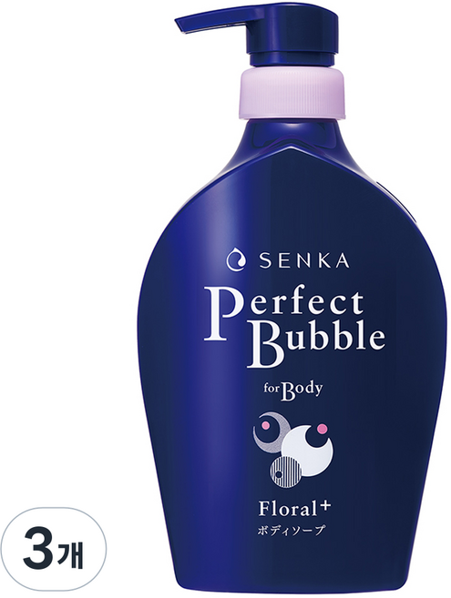 센카 퍼펙트 버블 포 바디 클렌저 플로럴 플러스 N, 500ml, 3개