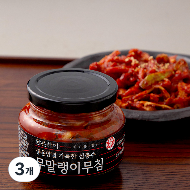 담은차이 좋은양념 가득한 무말랭이무침, 250g, 3개