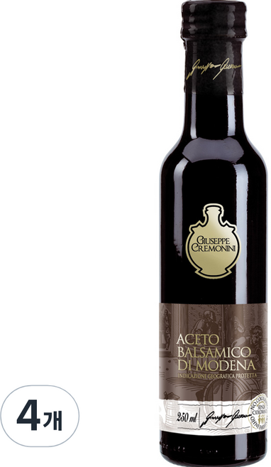 쥬세페크레모니니 모데나 발사믹식초 3그레이프, 4개, 250ml