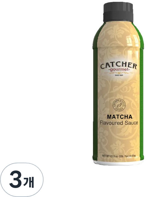 캐처 프로페셔널 말차 소스, 500ml, 3개