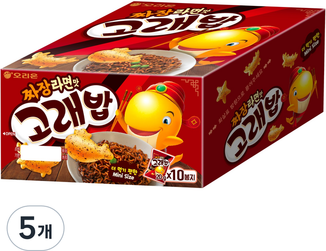 고래밥 짜장라면맛 미니 10p, 200g, 5개