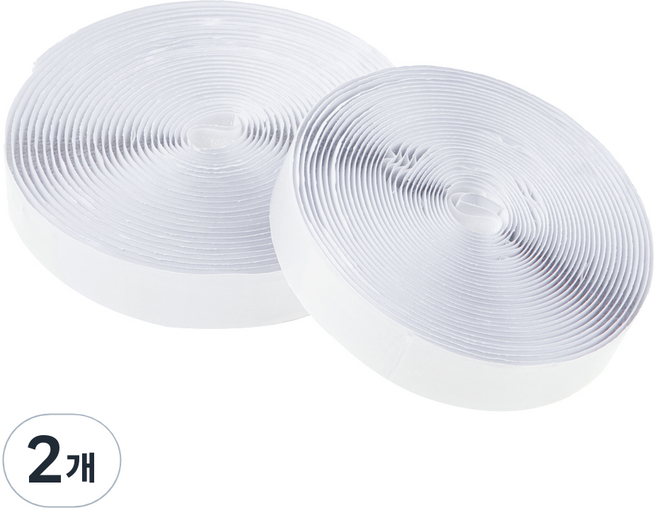 코멧 홈 롤타입 찍찍이 테이프 화이트 20mm x 6m, 2개