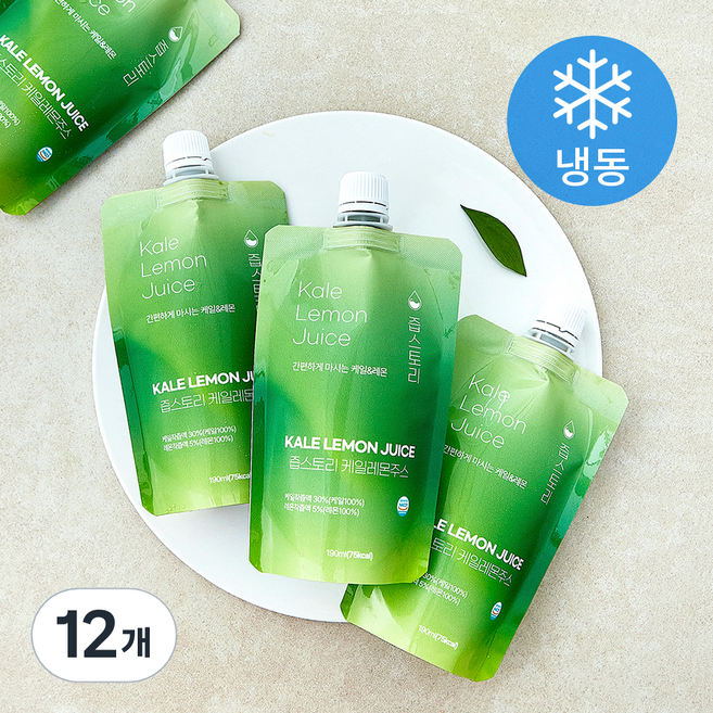 즙스토리 케일레몬주스 (냉동), 12개, 190ml