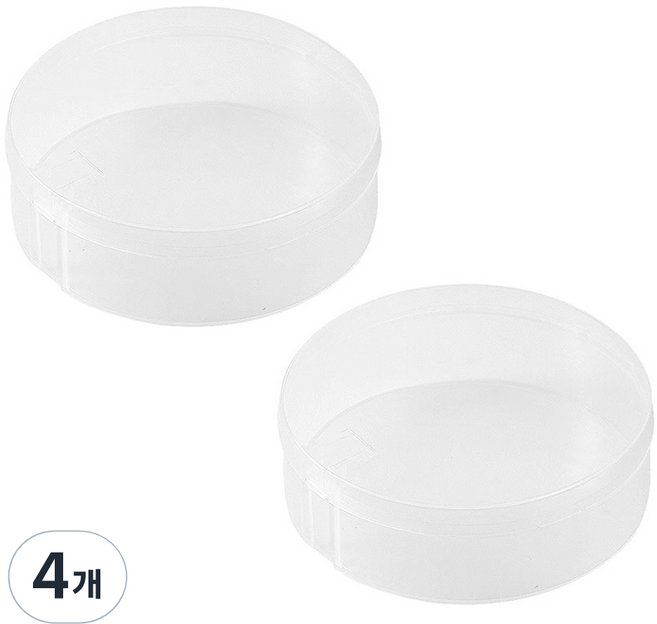 도도리치 튼튼한 에어퍼프 케이스 대형 원형, 4개, 투명