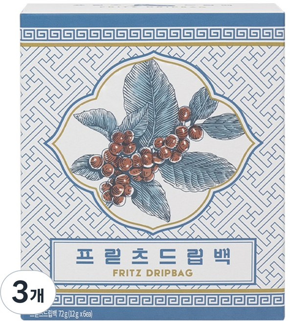 FRITZ COFFEE 濾掛包, 12g, 6入, 3個