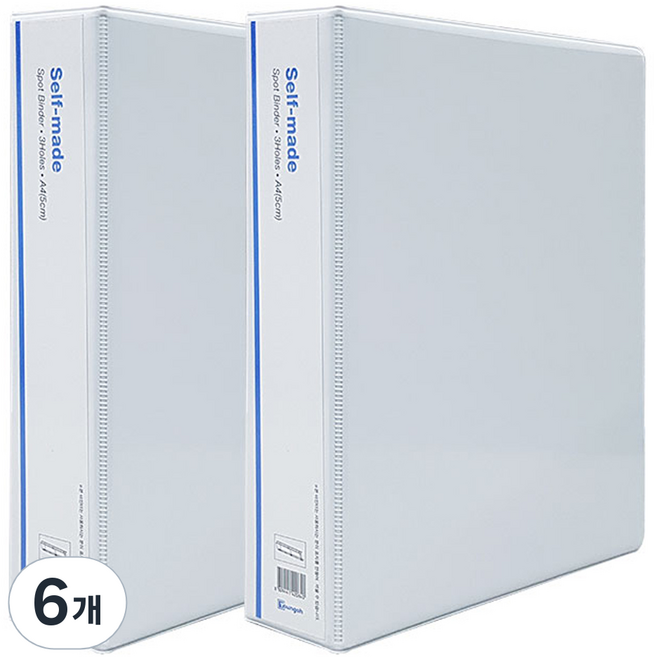 영오 투명 사다리바인더 A4 5cm 3공, 백색, 6개