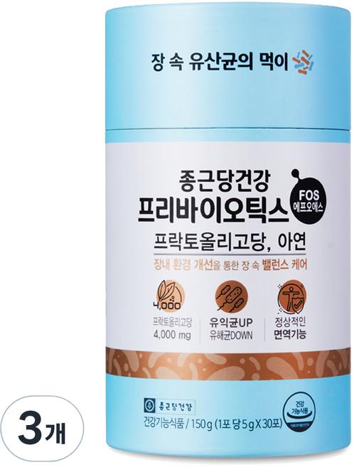 종근당건강 프리바이오틱스 FOS, 30회분, 3개