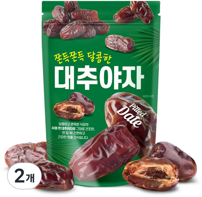 하루견과 씨를 뺀 건조 대추야자, 200g, 2개