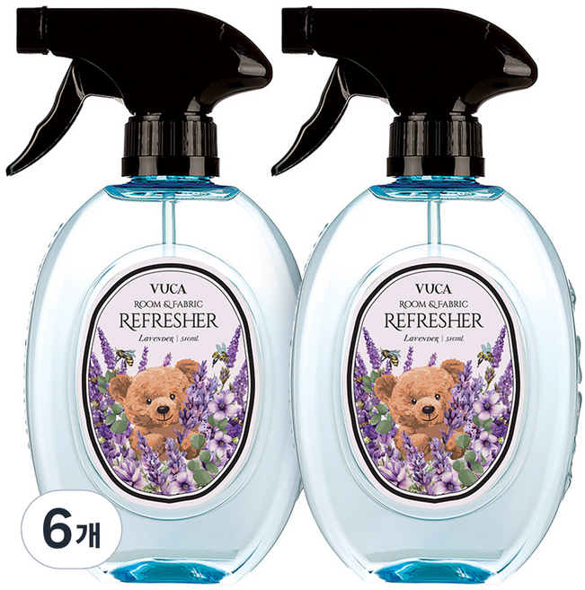 뷰카 룸앤패브릭 포근한 섬유탈취제 라벤더향 본품, 510ml, 6개