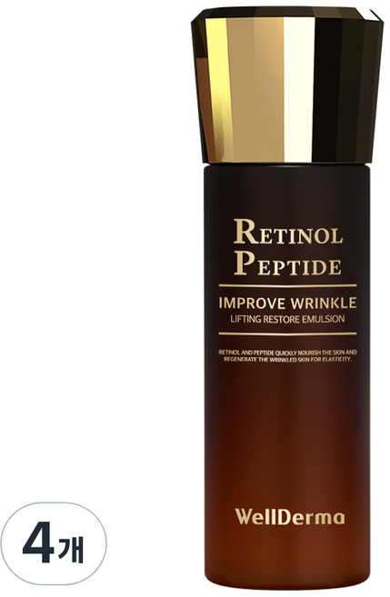 WellDerma 視黃醇胜肽修護乳液, 4個, 120ml
