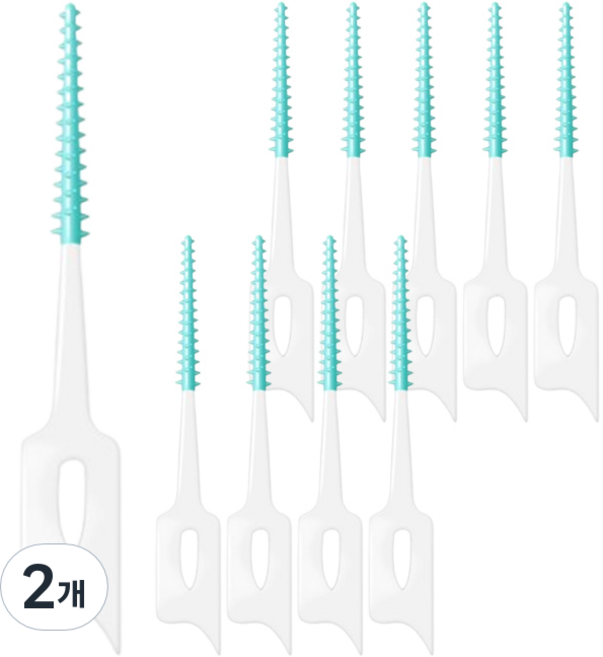 르메이스 치아 브러쉬 치간 칫솔 케이스 민트, 10개입, 2개