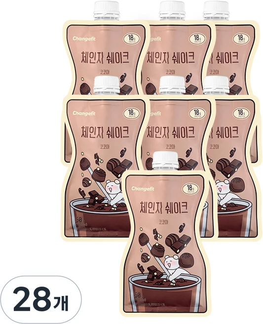 체인지핏 체인지 쉐이크 코코아, 50g, 28개 - 쿠팡