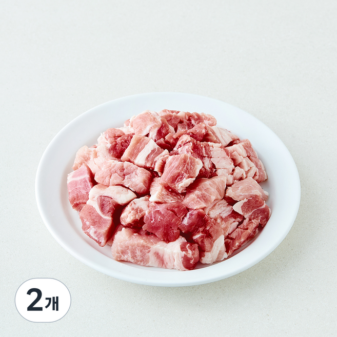 설성목장 무항생제 인증 한돈 삼겹살 찌개용 (냉장), 2개, 400g