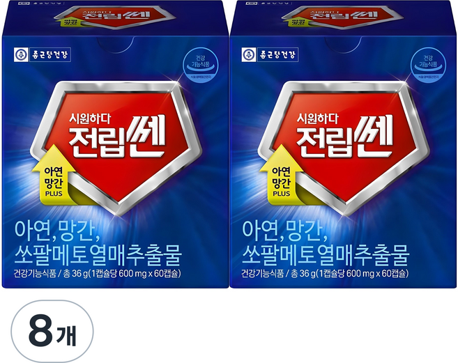 종근당건강 시원하다 전립쎈, 60정, 8개