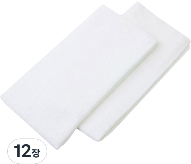 베이비베어 웰빙 천 기저귀 특대사각, 화이트, 12개