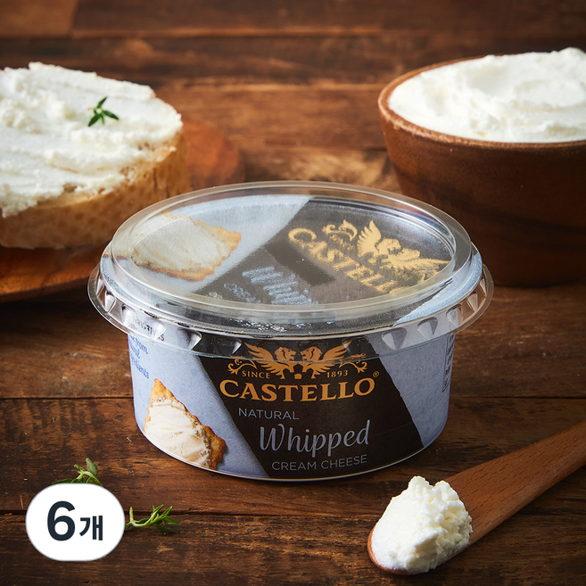 Arla 카스텔로 휩트 크림치즈 플레인, 125g, 1개입, 6개