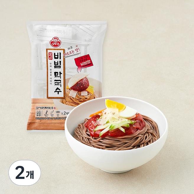오뚜기 고기리 비빔막국수 2인분, 400g, 2개