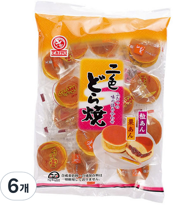 綜合二色銅鑼燒 栗子口味+紅豆口味, 220g, 6袋