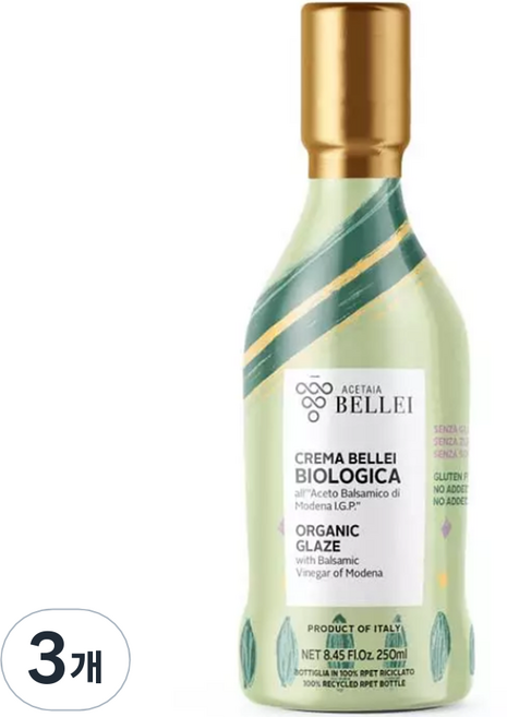 벨레이 유기농 발사믹 글레이즈, 250ml, 3개