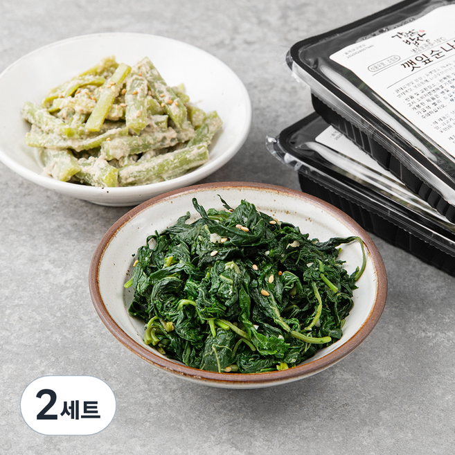 강남밥상 궁채나물 120g + 깻잎순나물 100g, 220g, 2세트