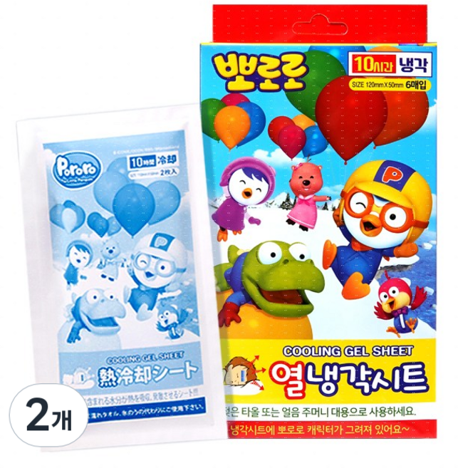 아텍스 뽀로로 열냉각시트, 6개입, 2개
