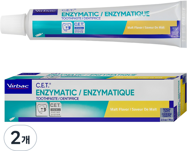 버박 CET 반려동물 치약 말트맛, 70g, 1개입, 2개