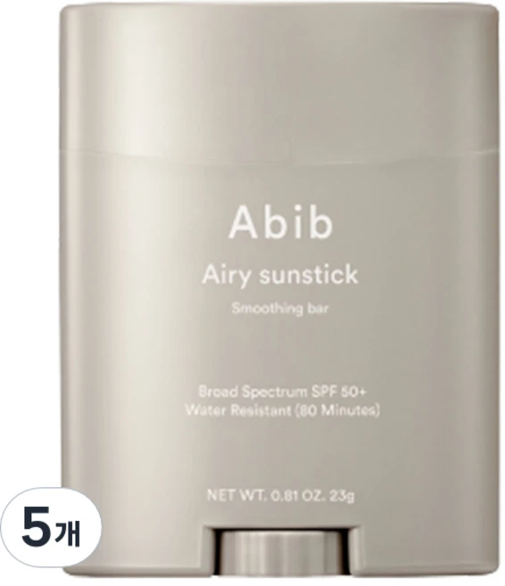 아비브 에어리 선스틱 스무딩 바 SPF50+ PA ++++, 23g, 5개 - 쿠팡