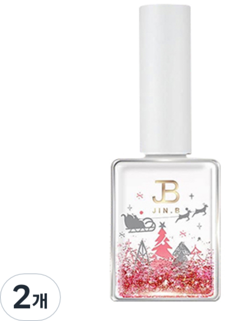 그라시아 진비컬렉션 아이비컬러 슈팅스타 크리스마스 야광 글리터젤, JBIG-014, 2개, 11ml