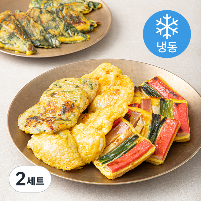 쿡생 오미산적 + 고기완자 + 동태전 + 생깻잎전 + 애호박전 잔치 모듬전 세트 (냉동), 800g, 2세트