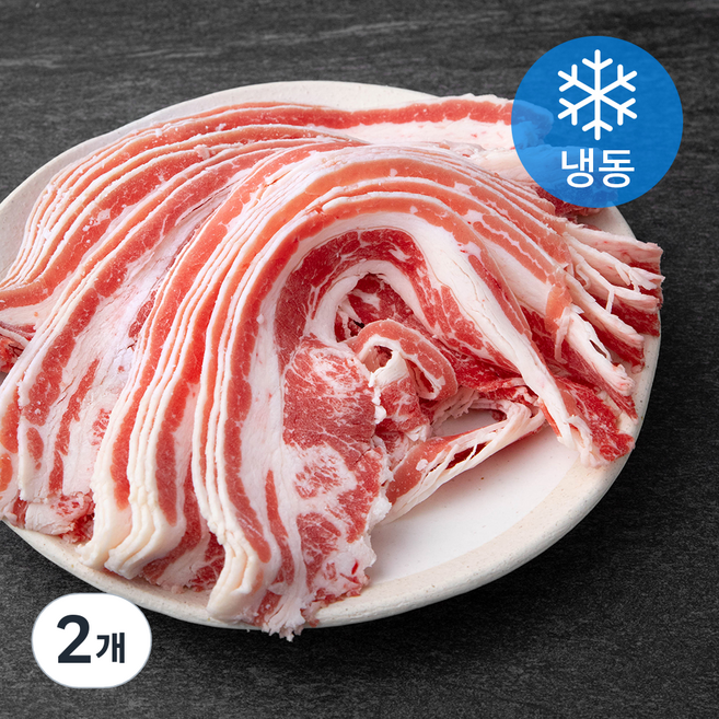 왕고기 미국산 소삼겹양지 불고기용 0.2cm (냉동), 3kg, 2개