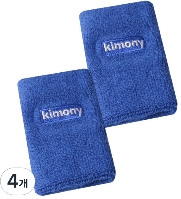 키모니 스포츠 손목 밴드 KSA508, 4개, 블루